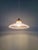 Metal Art Deco Pendant Light in Clear Grooved Glass, 1930 For Sale - Image 7 of 10