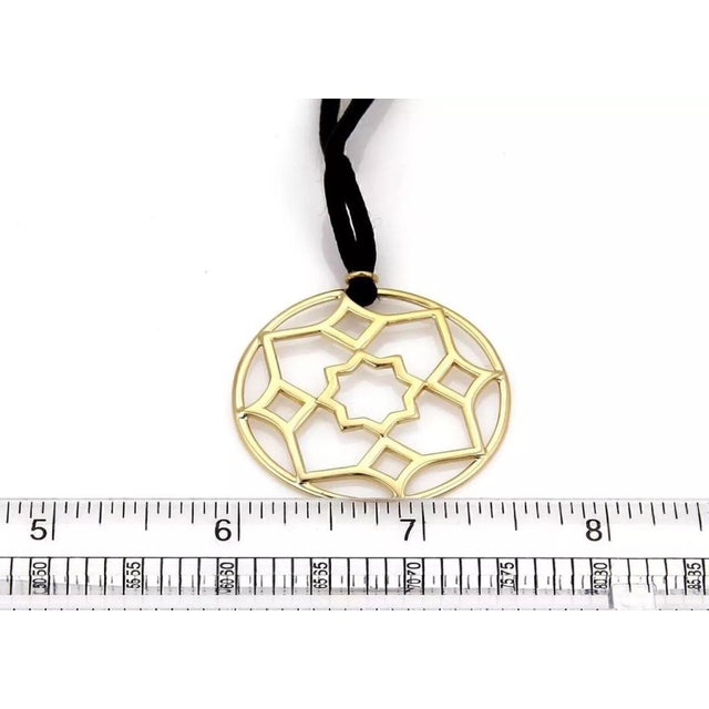 Tiffany & Co. Picasso Zellige 18k Gold Medallion Pendant & Cord Necklace For Sale In Miami - Image 6 of 6