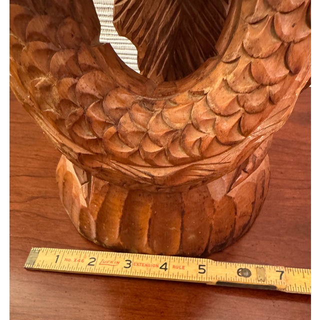 Chinoiserie Early 20th Century Antique Hand Carved Wooden Buddha Statue For Sale - Image 3 of 12