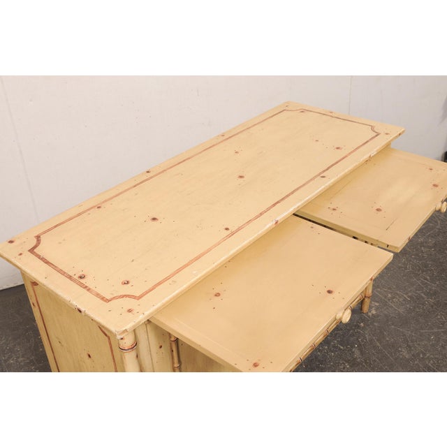 Early 20th Century English Sideboard W/ Faux Bamboo Trim For Sale - Image 4 of 12
