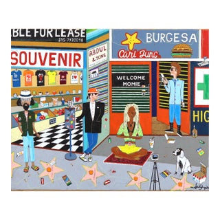 The Pavement #7 - Original Urban Pop Art Mixed Media Artwork on Wood by Fabio Coruzzi For Sale