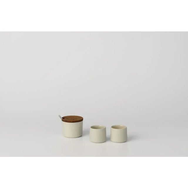 Contemporary Sugar Bowl, Two Cups and Spoon from Stilleben, Set of 5 For Sale - Image 3 of 5