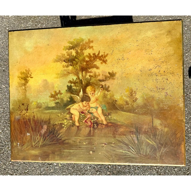 Victorian Hand Painted and Gilded Nesting Tables - Set of 4 For Sale - Image 4 of 12