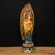 This is a finely crafted antique polychrome bronze sculpture of Guanyin Bodhisattva, the Bodhisattva of Compassion,...