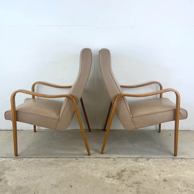 Pair Mid-Centry Bentwood Arm Chairs Attr. Thonet For Sale In Philadelphia - Image 6 of 12