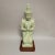 Thai Celadon Theppanom Guardian Figure on Wood Base — 19.5" For Sale - Image 10 of 10