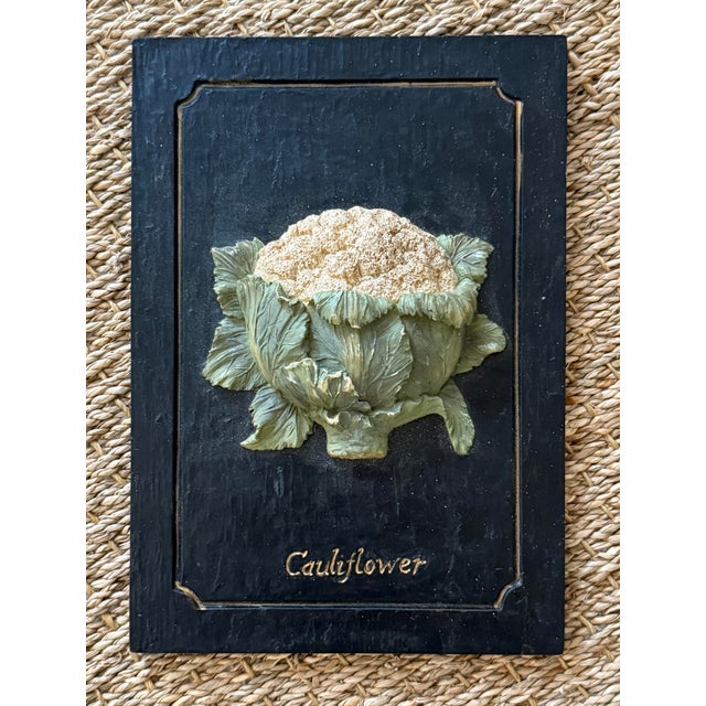 Set/6 Trompe l'Oeil Vegetable Wall Sculptural Art For Sale In Miami - Image 6 of 12