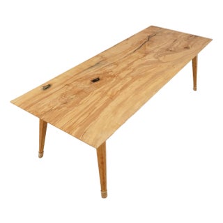 Handcrafted Ash Mid Century Dining Room Table For Sale