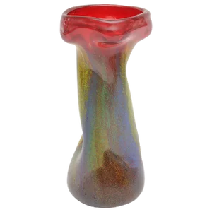 Vintage Murano Dino Martens Glass Red, Blue, Yellow, Green Vase or Vessel MId-Century Modern