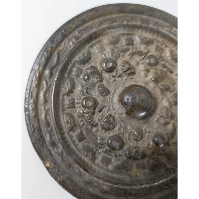 16th Century or Earlier Chinese Tang or Ming Dynasty Bronze Mirror For Sale In New York - Image 6 of 11