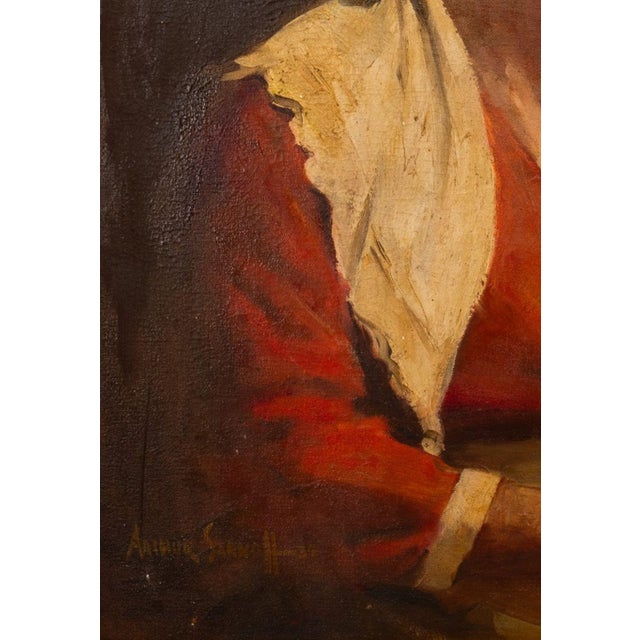 1930s Arthur Sarnoff Female Portrait Oil on Canvas, 1934 For Sale - Image 5 of 9