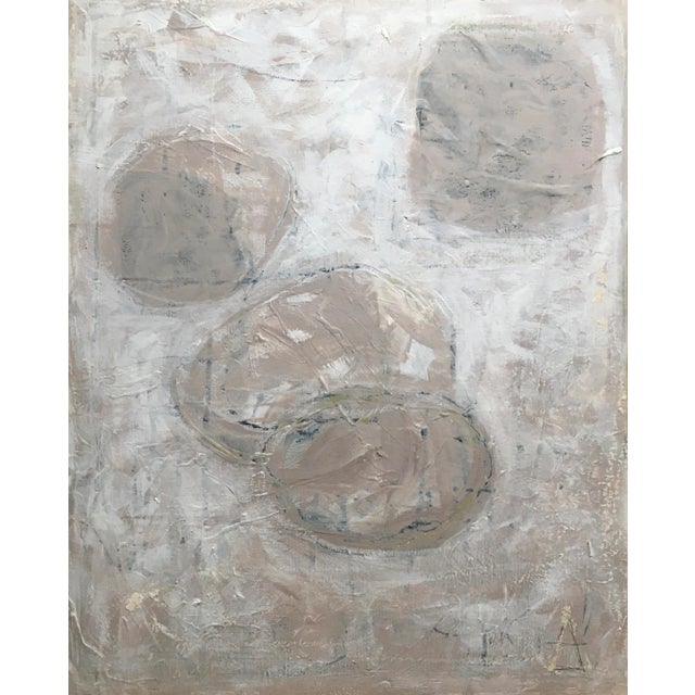 "White Spaces" Original Acrylic Painting on Canvas Board by CL Auker For Sale