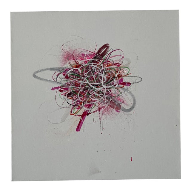 "Tantrum #13" Contemporary Original Abstract Mixed-Media Painting by Kymm Swank For Sale