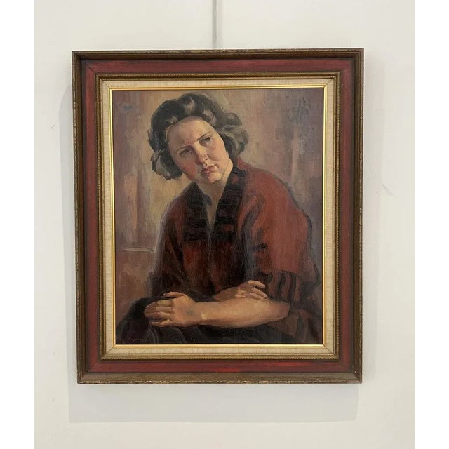 Casimir Reymond, Portrait de Willy, Oil on Canvas, Framed For Sale - Image 13 of 13