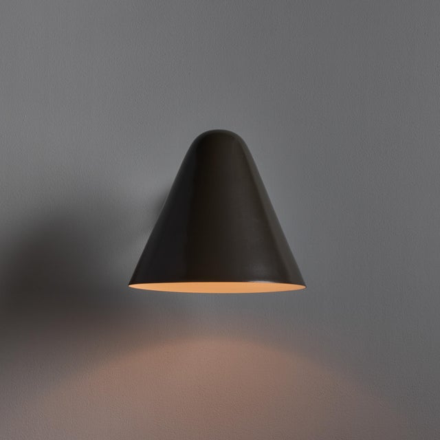 Mid-Century Modern 'ZuZu' Bronze Painted Brass Wall Sconce in the Style of Jacques Biny For Sale In Los Angeles - Image 6 of 16