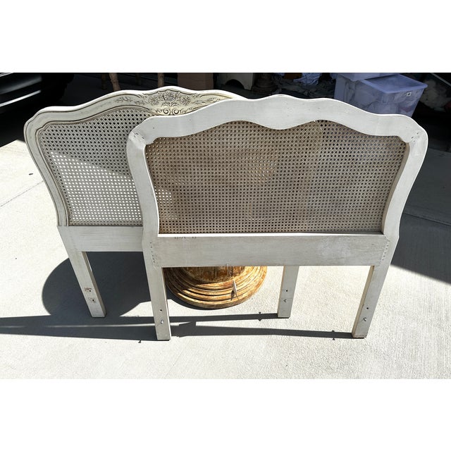 Vintage Pair of Henredon French Provincial Caned Twin Headboards Chairish