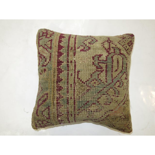 Ghiordes Mini Size Rug Pillow For Sale - Image 4 of 5