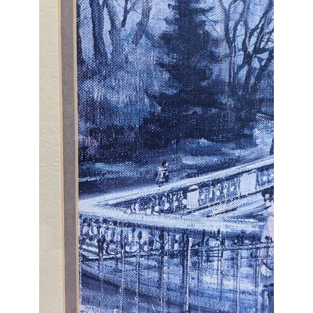 Blue Late 20th Century Jean-Pierre Brunet Sacré-Cœur Montmartre Blue Monochrome Framed Paris Print For Sale - Image 8 of 13