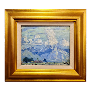 Cornelis Botke-1927 Ojai Farmland by the Topa Topa Mountain-Oil Painting
