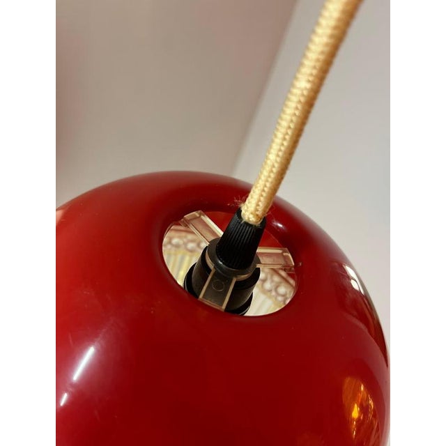 Plastic Red Plastic Hanging Lamp For Sale - Image 7 of 11