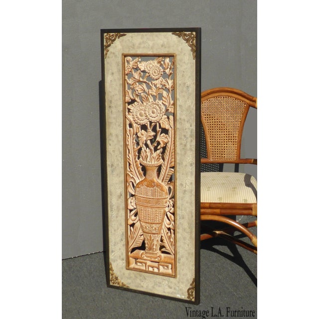 Carved Wood Floral "Ancient Vases" Panel For Sale - Image 11 of 11