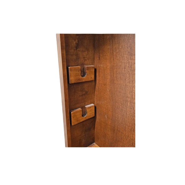 Late 20th Century Solid Maple Hutch Cabinet With Drawer and Storage For Sale - Image 10 of 12