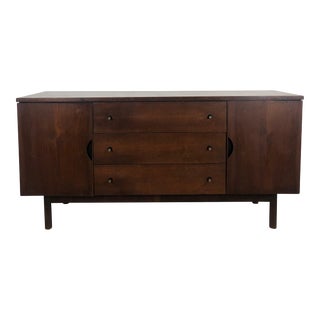 Mid Century Three Drawer Credenza by Stanley Furniture For Sale
