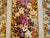 Set of 3 vintage rugs in printed and devoré velvet with a motif of flowers, cherubs and scrolls, in Neo-Baroque style,...