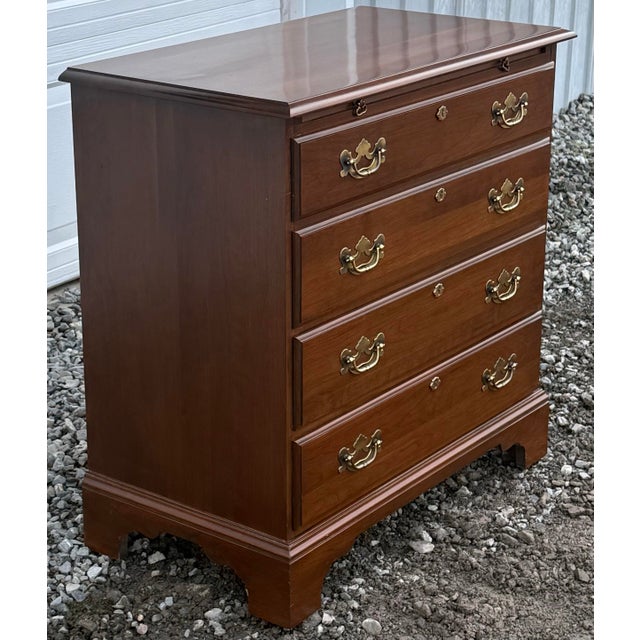 Chippendale Late 20th Century Solid Cherry Chippendale Bachelors Chest For Sale - Image 3 of 10