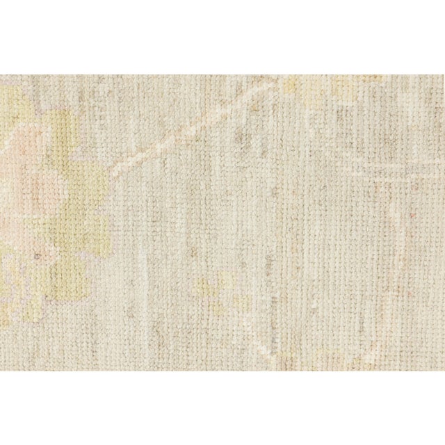 Textile Modern Oushak Style Hand-Knotted Wool Rug - Muted Pastel & Neutral Tones 10x14 For Sale - Image 7 of 11