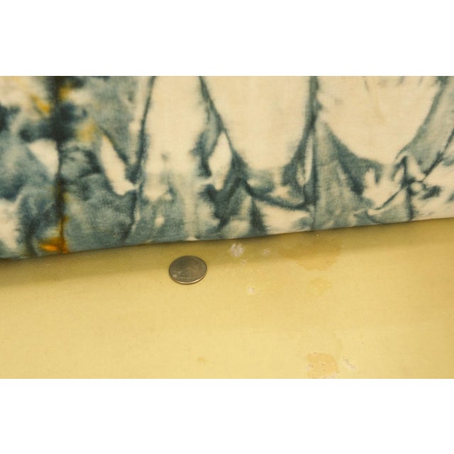 Cream Velvet Tie-Dye Sofa, Attributed to Milo Baughman & Jack Larsen, 1960's For Sale - Image 8 of 9