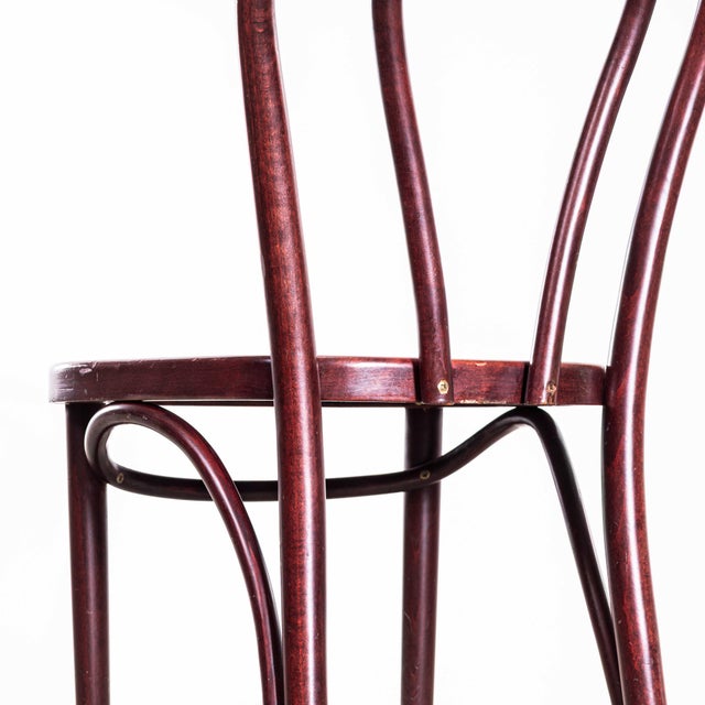 Brown Dark Mahogany Hoop Back Bentwood Dining Chairs, 1980s, Set of 6 For Sale - Image 8 of 12