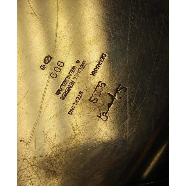 Mid 20th Century Georg Jensen Sterling Silver Bernadotte Skillet Covered Bowl For Sale - Image 5 of 6