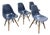Charles + Ray Eames for Herman Miller Molded Fiberglass Chairs, Set of Four For Sale