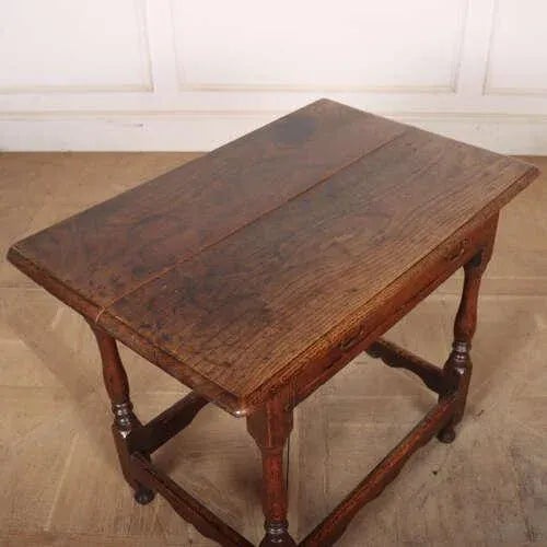 Brown English Oak Lamp Table For Sale - Image 8 of 10
