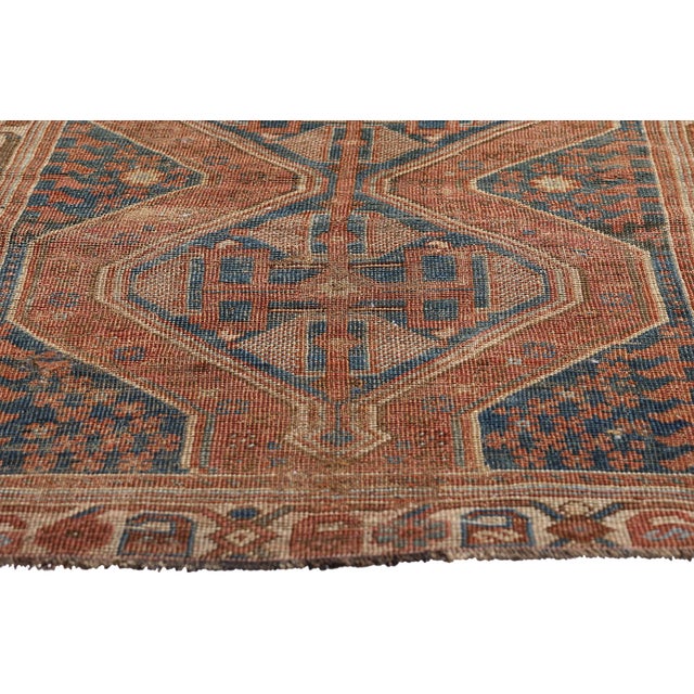 Late 19th Century Persian Shiraz Rug, 03'03 X 04'05 For Sale - Image 4 of 10