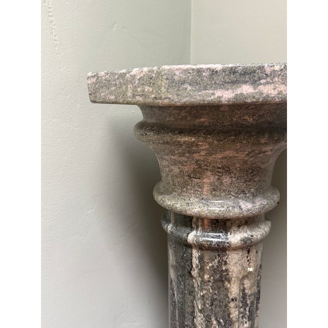 Vintage Marble Pedestal For Sale - Image 4 of 5