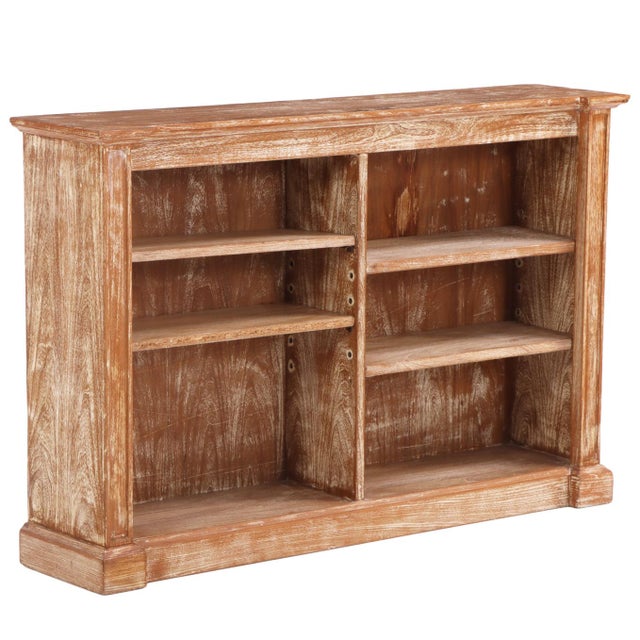 Open Cerused Oak Bookcase With Adjustable Shelves, C. 1945 For Sale - Image 4 of 4