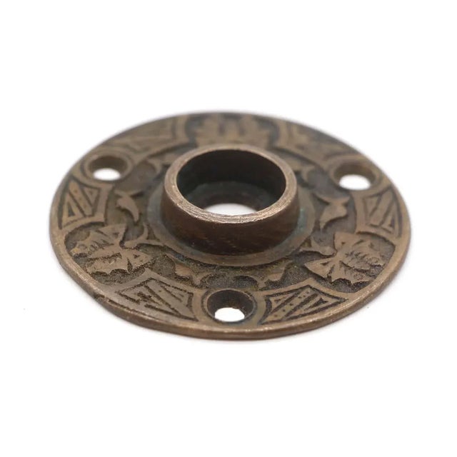 Pair of Mid 20th Century Bronze 3 Fold Butterfly 2 In. Door Rosettes For Sale - Image 4 of 5