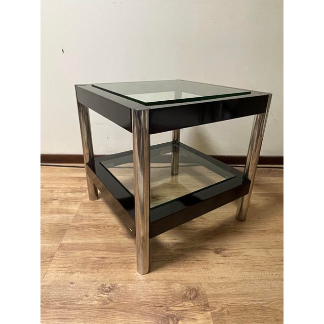 Modern Coffee Table with Glass Shelves, 1970s For Sale - Image 10 of 16