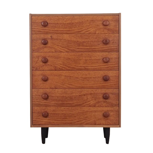 Danish Teak Chest of Drawers, 1960s For Sale