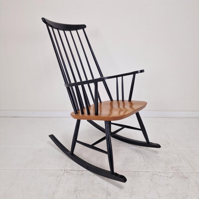 Rocking Chair by Ilmari Tapiovaara for Asko, Finland, 1960s For Sale - Image 3 of 15