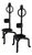 Vintage Black Metal Candlesticks in Twisted Wrought Iron, 1960s, Set of 2 For Sale