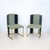 Hollywood Regency Set of Six Hollywood Regency Style Side Chairs with Brass Frames For Sale - Image 3 of 6