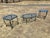 Vintage Hollywood Regency Style Oval Glass-Top Coffee Table and Side Table Set exudes elegance and sophistication. Made in...