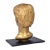 Sculpture Materials Sendelbach Signed Gold Painted Clay Bust of Young Boy on Slate Base For Sale - Image 7 of 12