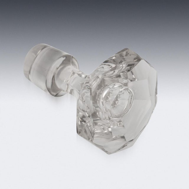 French Silver & Cut Glass Decanter For Sale - Image 9 of 14