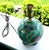 Mid 20th Century Green Asian Lotus Lamp With Jute Lamp Shade For Sale - Image 10 of 10