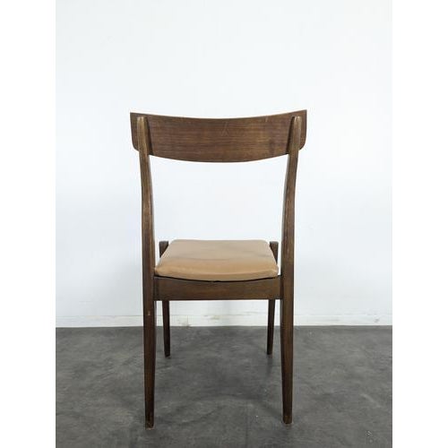 Vinatge Scandinavian Brown Chairs, Set of 5 For Sale - Image 8 of 11
