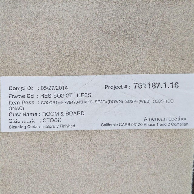 Beige Room and Board Pierson 3-Seat Modern Leather Sofa in Light Beige For Sale - Image 8 of 8